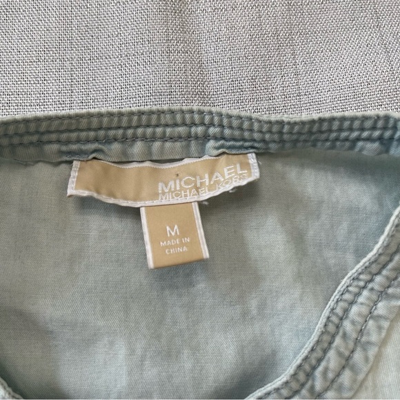 MICHAEL Michael Kors Blue Sleeveless Denim Dress. Size M - Picture 3 of 9